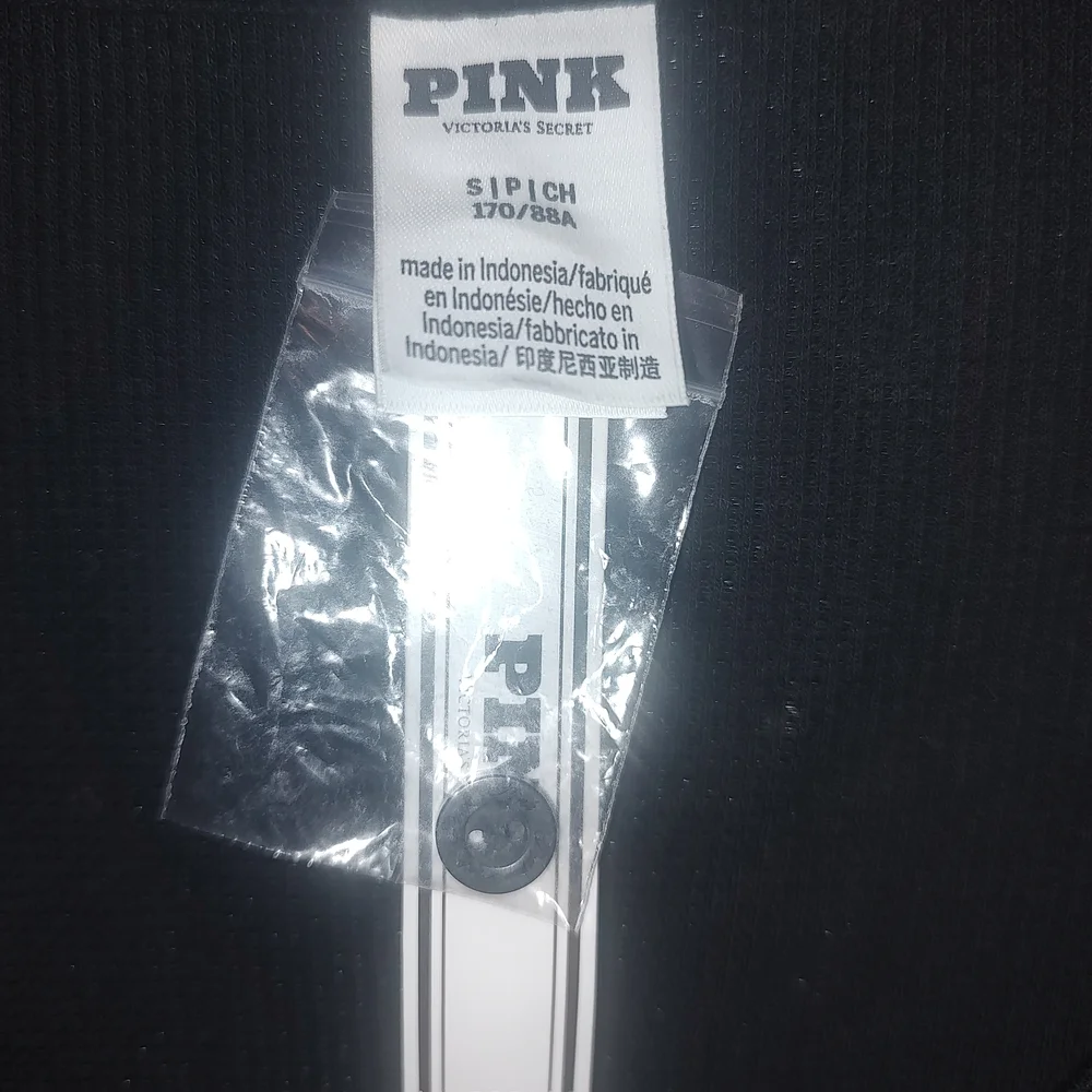 PINK Victoria's Secret Black Ribbed Onesie - Picture 3 of 5